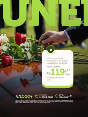 Funerária Preços Justos a Partir de R$ 119,90 PSD Editável