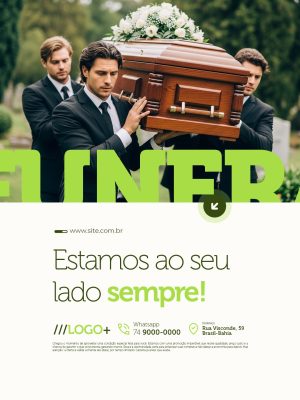 Funerária Estamos ao Seu Lado Sempre PSD Editável