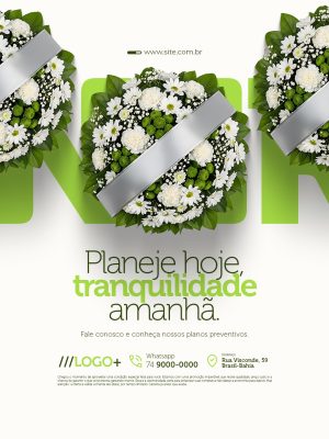 Planeje Hoje Tranquilidade Amanhã PSD Editável