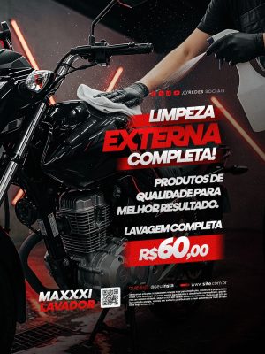 Lava Rápido Limpeza Externa Completa R$60,00 PSD Editável