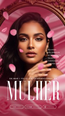 Story Dia Internacional da Mulher 08 de Março Social Media PSD Editável