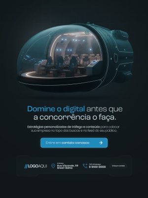 Marketing Digital Domine o Digital Antes Que a Concorrência o Faça Agência PSD Editável