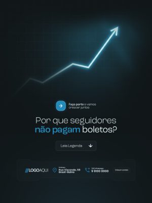 Marketing Digital Por que seguidores não Pagam Boletos Agência PSD Editável