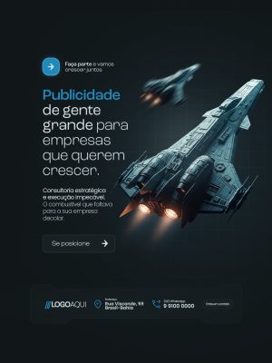 Agência de Marketing Digital Publicidade para Empresas Que Querem Crescer PSD Editável