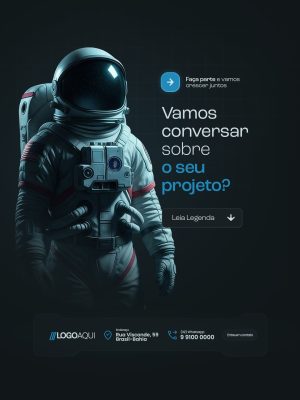 Agência de Marketing Digital Vamos Conversar Sobre Seu Projeto PSD Editável