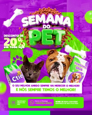 Melhor Amigo Sempre Semana do Pet Desconto Especial Loja PSD Editável