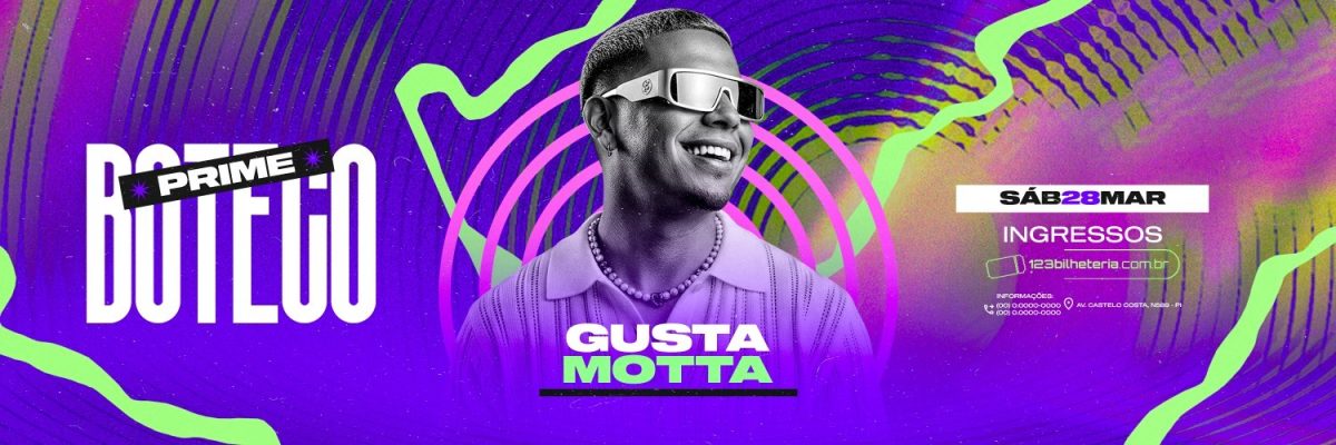 Prime Boteco Gusta Motta Sáb28 Mar Carrossel PSD Editável