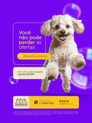 Petshop Você Não Pode Perder as Ofertas PSD Editável