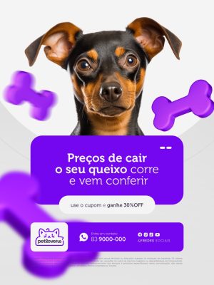 Petshop Preços de Cair o Queixo Corre e Vem Conferir  PSD Editável