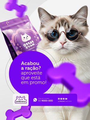 Acabou a Ração Aproveite Que Está Em Promo  PSD Editável