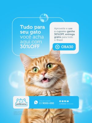 Petshop Tudo Para Seu Gato PSD Editável