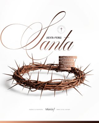 Sexta-Feira Santa Calvário Amor Poster Religioso PSD Editável