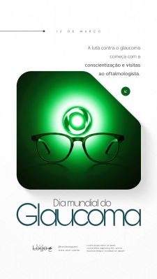 Dia Mundial do Glaucoma 12 de Março Social Media PSD Editável