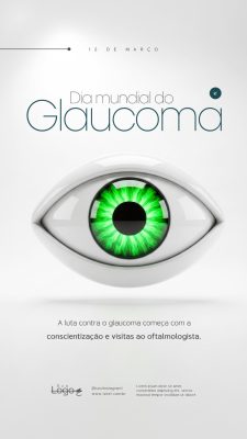 Dia Mundial do Glaucoma 12 de Março Social Media PSD Editável