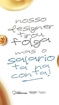 Divertido Nosso Designer Tirou Folga Salário na Conta PSD Editável