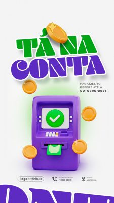 Tá na Conta Pagamento Outubro Divulgação PSD Editável