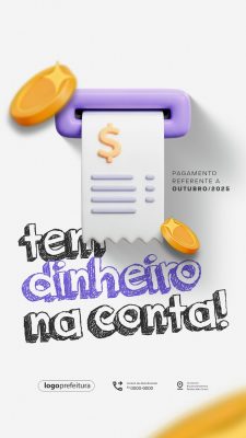 Pagamento Outubro Tem Dinheiro na Conta PSD Editável