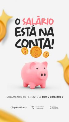 Salário Outubro O Salário Está na Conta Comunicado PSD Editável