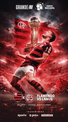 Grande Final CONMEBOL Recopa Flamengo VS Lanus PSD Editável