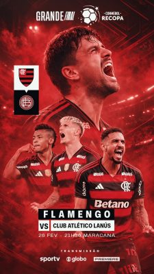 Futebol Grande Final CONMEBOL Recopa Flamengo vs Lanús PSD Editável