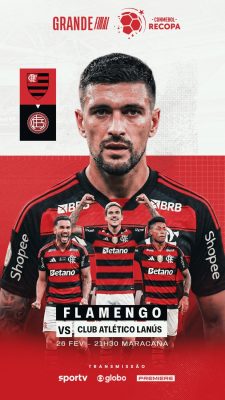 Futebol Grande Final CONMEBOL Recopa Flamengo vs Lanús PSD Editável