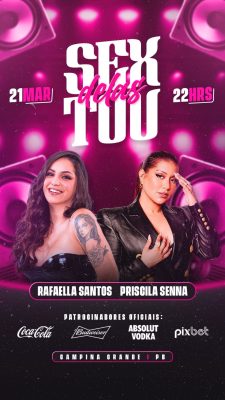 FLYER PARA EVENTO PSD EDITÁVEL STORIES SEXTOU DELAS