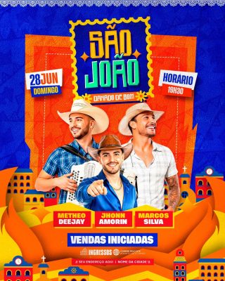 São João Damadão de Bom 28 JUN Evento com Metheo Deejay PSD Editável