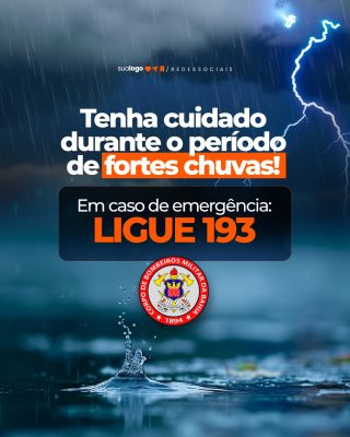 Chuvas Tenha Cuidado Durante Fortes Chuvas PSD Editável