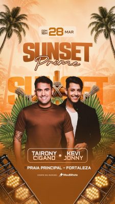 Evento Sunset Prime Praia Principal Fortaleza PSD Editável