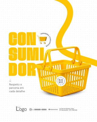 Consumidor Dia do Consumidor 15 de Março Respeito e Parceria PSD Editável