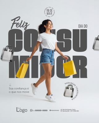 Dia do Consumidor Feliz 15 de Março Sua Confiança nos Move PSD Editável