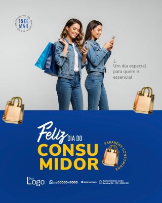 Feliz Dia do Consumidor 15 de Março PSD Editável PSD Editável