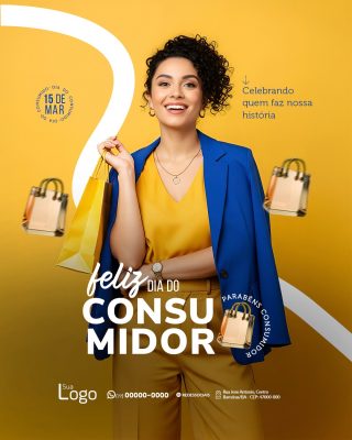 Dia do Consumidor 15 de Março Celebre sua História PSD Editável