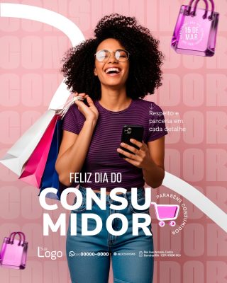 Dia do Consumidor 15 de Março Respeito e Parceria PSD Editável