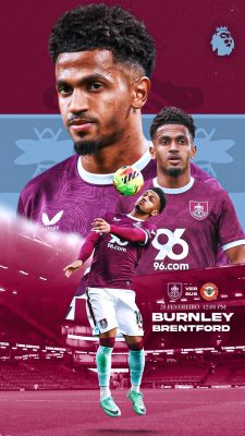 Futebol Campeonato Burnley x Brentford 28 Fev Flyer PSD Editável