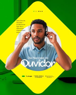 Dia do Ouvidor Feliz Dia do Ouvidor 16 MAR ATENDIMENTO PSD Editável