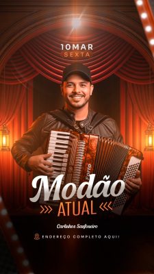 STORY FLYER PARA SHOW DE FORRÓ COM SANFONEIRO TEMPLATE