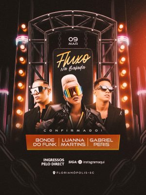 Flyer Fluxo na Balada Social Media Feed PSD Editável