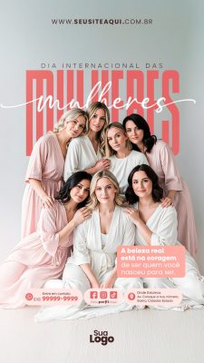 Story Dia Internacional das Mulheres A Beleza Real PSD Editável