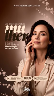 Story Dia Internacional da Mulher Banner de Reconhecimento PSD Editável