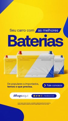 Story Baterias Automotivas Seu Carro Com as Melhores PSD Editável
