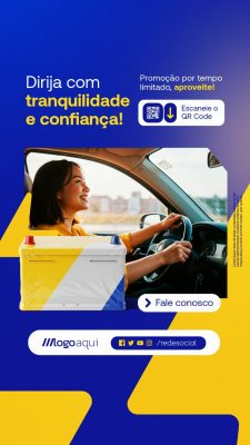 Story Bateria Automotiva Dirija Com Tranquilidade Promoção PSD Editável