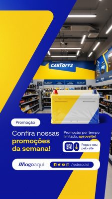 Story Bateria Automotiva Confira Nossas Promoções da Semana PSD Editável