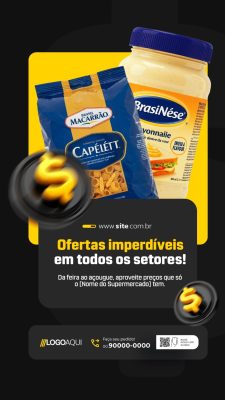 Story Ofertas Imperdíveis Supermercado PSD Editável