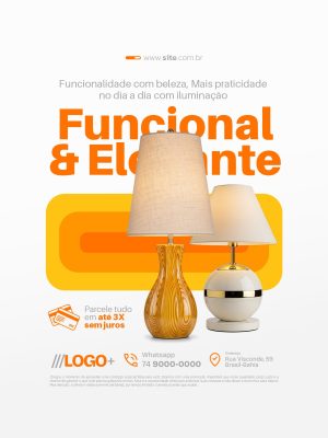 Loja Abajur Funcional & Elegante PSD Editável
