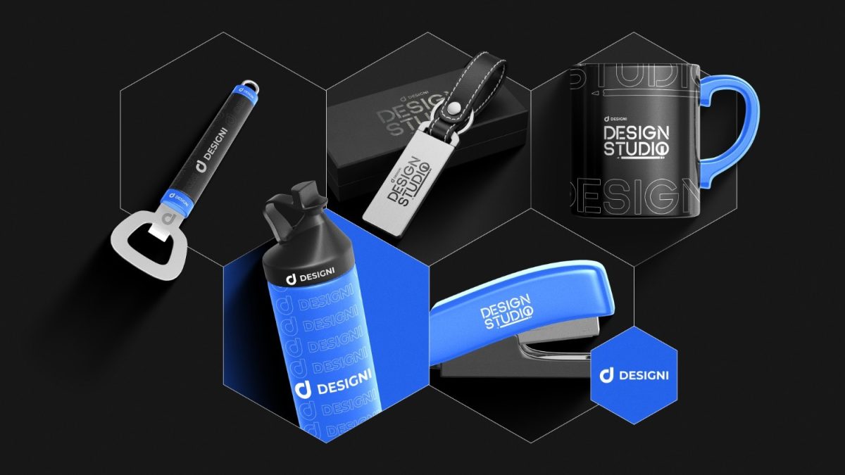 Mockup Kit de Brindes PSD Editável