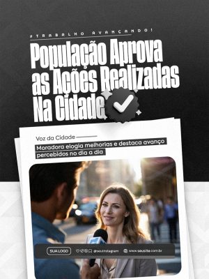 Notícia População Aprova Ações Realizadas Na Cidade Notícia PSD Editável