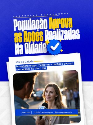 Notícia População Aprova Ações Realizadas Na Cidade PSD Editável