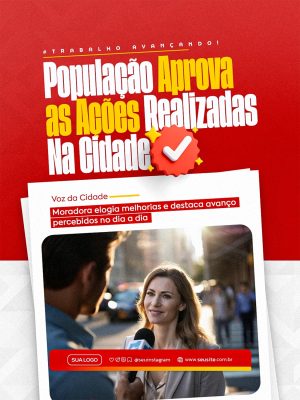 Notícia População Aprova Ações Realizadas Na Cidade Notícia PSD Editável