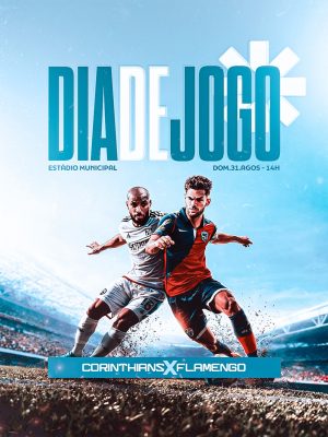 Futebol Dia de Jogo Corinthians X Flamengo Estádio Municipal PSD Editável